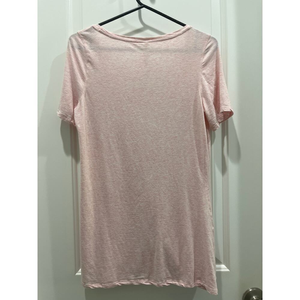 Lululemon Lyocell Short Sleeve Light Pink Draped Front T-Shirt Sz 4 - Picture 5 of 5
